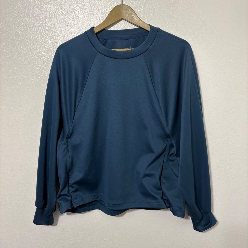 The North Face Women's Large Teal FlashDry Pullover Sweatshirt Side Zip Active